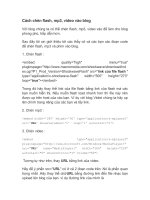 Cách chèn flash, mp3, video vào blog