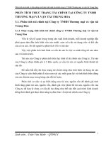 PHÂN TÍCH THỰC TRẠNG TÀI CHÍNH TẠI CÔNG TY TNHH THƯƠNG MẠI VÀ VẬN TẢI TRUNG HOA