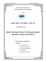 Tóm lược lý thuyết về mối quan hệ giữa lạm phát và tăng trưởng kinh tế 