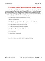 Cài đặt một máy chủ Domain Controller cho một Domain