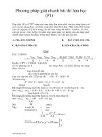 Phương pháp giải hóa - từ điều đơn giản