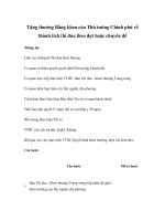 Tặng thưởng Bằng khen của Thủ tướng Chính phủ về thành tích thi đua theo đợt hoặc chuyên đề