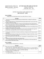 Hướng dẫn chấm đề thi GV giỏi huyện