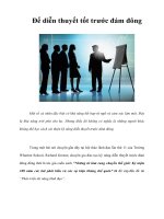 Để diễn thuyết tốt trước đám đông