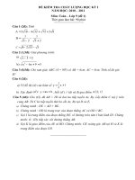 Đề + ĐA thi HK1 toán 9