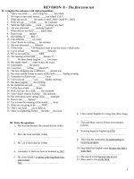 ĐỀ CƯƠNG ÔN THI HKI - LỚP 8