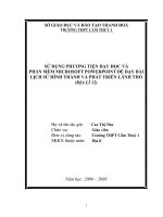 Sử dụng PTDH và phần mềm trình diễn microsoft powerpoint dạy bài 4 và 5 Địa lý 12