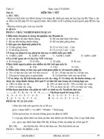 đáp án - biểu điểm sinh 9 tiết 21 ; 2 mã đề