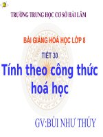 tính theo công thức hóa học (tiết 1)