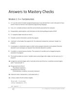 Answers to Mastery Checks