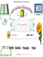 Đinh dạng trang tính