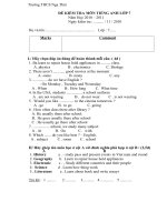 De kiem tra tieng anh 7 0- Lan 2