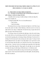 PHÂN TÍCH MỘT SỐ MẶT HOẠT ĐỘNG SXKD CỦA CÔNG TY CỔ PHẦN XIMĂNG VÀ VLXD CẦU ĐƯỚC