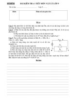 Đề Kiểm tra 1 tiết