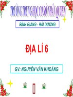TIẾT 14: TÁC ĐỘNG CỦA NỘI LỰC VÀ NGOẠI LỰC TRONG VIỆC HÌNH THÀNH ĐỊA HÌNH BỀ MẶT TRÁI ĐẤT