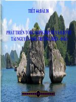 tiết 44 Phát triển tổng hợp kinh tê...