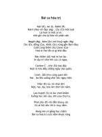 Bài ca hóa trị dễ thuôc