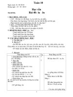 giáo án lớp 1 - từ tuần 10 đến tuần 13