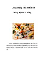 Dùng kháng sinh nhiều coi chừng bệnh đại tràng