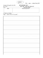 Đề thi TV viết KSCL