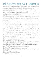 Đề cương Địa khối 12 - kỳ 1