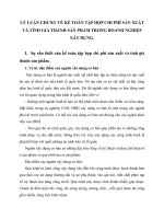 LÝ LUẬN CHUNG VỀ KẾ TOÁN TẬP HỢP CHI PHÍ SẢN XUẤT VÀ TÍNH GIÁ THÀNH SẢN PHẨM TRONG DOANH NGHIỆP XÂY DỰNG