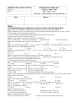 Đề thi HK I hóa 8