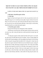 MỘT SỐ VẤN ĐỀ LÝ LUẬN CƠ BẢN TRONG CÔNG TÁC HẠCH TOÁN NGUYÊN VẬT LIỆU TRONG DOANH NGHIỆP SẢN XUẤT