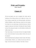 LUYỆN ĐỌC TIẾNG ANH QUA TÁC PHẨM VĂN HỌC-Pride and Prejudice -Jane Austen -Chapter 19
