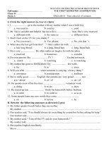 Đề mẫu thi HKI Anh 8 số 6