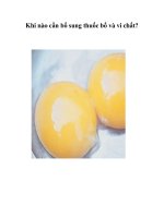 Khi nào cần bổ sung thuốc bổ và vi chất?