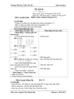 GIAO AN LOP 1 TUAN 8