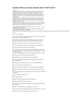 Hướng dẫn SD máy Photô