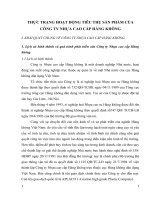 THỰC TRẠNG HOẠT ĐỘNG TIÊU THỤ SẢN PHẨM CỦA CÔNG TY NHỰA CAO CẤP HÀNG KHÔNG