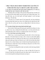 THỰC TRẠNG HOẠT ĐỘNG MARKETING TẠI CÔNG TY TNHH THƯƠNG MẠI VÀ DỊCH VỤ SIÊU THỊ TẠI NHÀ