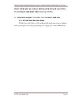 PHÂN TÍCH KẾT QUẢ HOẠT ĐỘNG KINH DOANH TẠI CÔNG TY CỔ PHẦN CHẾ BIẾN THỦY SẢN ÂU VỮNG