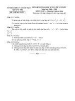 ĐỀ THI HỌC KỲ 1 Năm học: 2008-2009 Ban B