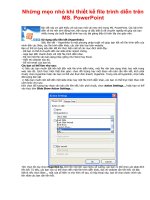 Những mẹo nhỏ khi thiết kế file trình diễn trên ms dos