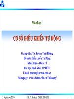 PHẦN TỬ VÀ HỆ THỐNG TỰ ĐỘNG