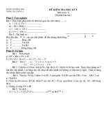 Đề thi học kì I (Có ĐA + BĐ) -đề 3