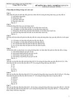 DE KIEM TRA TRAC NGHIEM LY 9 - HKI 9(Co dap an)