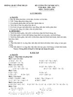 Đề cương HKI Toán 8