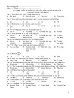 Bài tập trắc nghiệm lớp 5