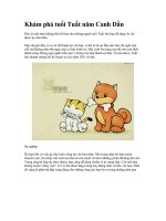 TUỔI TUẤT NĂM CANH DẦN