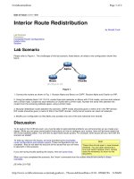 Interior Route Redistribution Lab
