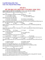 10Đề Tự Ôn Thi HKI Hóa 12 ( 2010-2011)