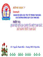 quan hệ giữa ba cạnh của một tam giác