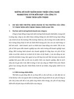 NHỮNG ĐỀ XUẤT NHẰM HOÀN THIỆN CÔNG NGHỆ MARKETING XTTM HỖN HỢP  CỦA CÔNG TY