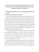 MỘT SỐ GIẢI PHÁP VÀ KIẾN NGHỊ NHẰM HOÀN THIỆN CÔNG TÁC LẬP KẾ HOẠCH VÀ THỰC HIỆN KẾ HOẠCH KINH DOANH TẠI CHI NHÁNH NGÂN HÀNG ĐTPT NAM HÀ NỘI