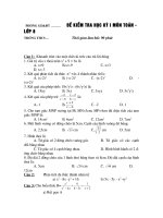 De thi HKI Toan 8 Nam 10-11